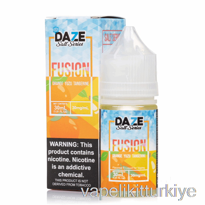 Vape Elektronik Sigara Buzlu Turuncu Yuzu Mandalina - 7 Daze Füzyon Tuzu - 30ml 50mg